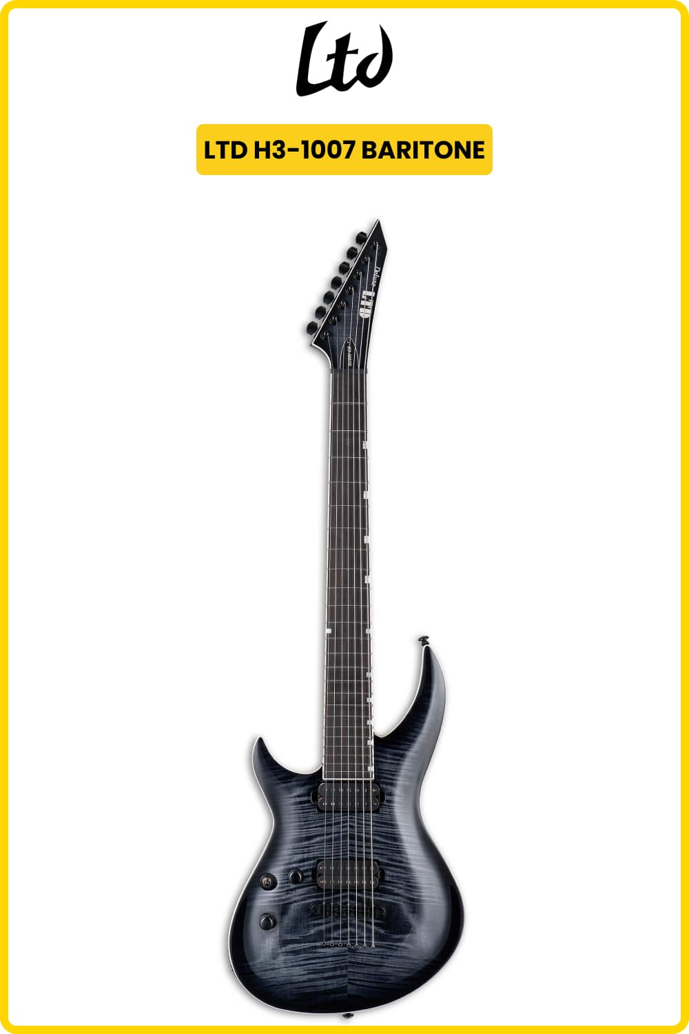 Left-Handed 7-String Electric Guitar LTD H3-1007 BARITONE LH