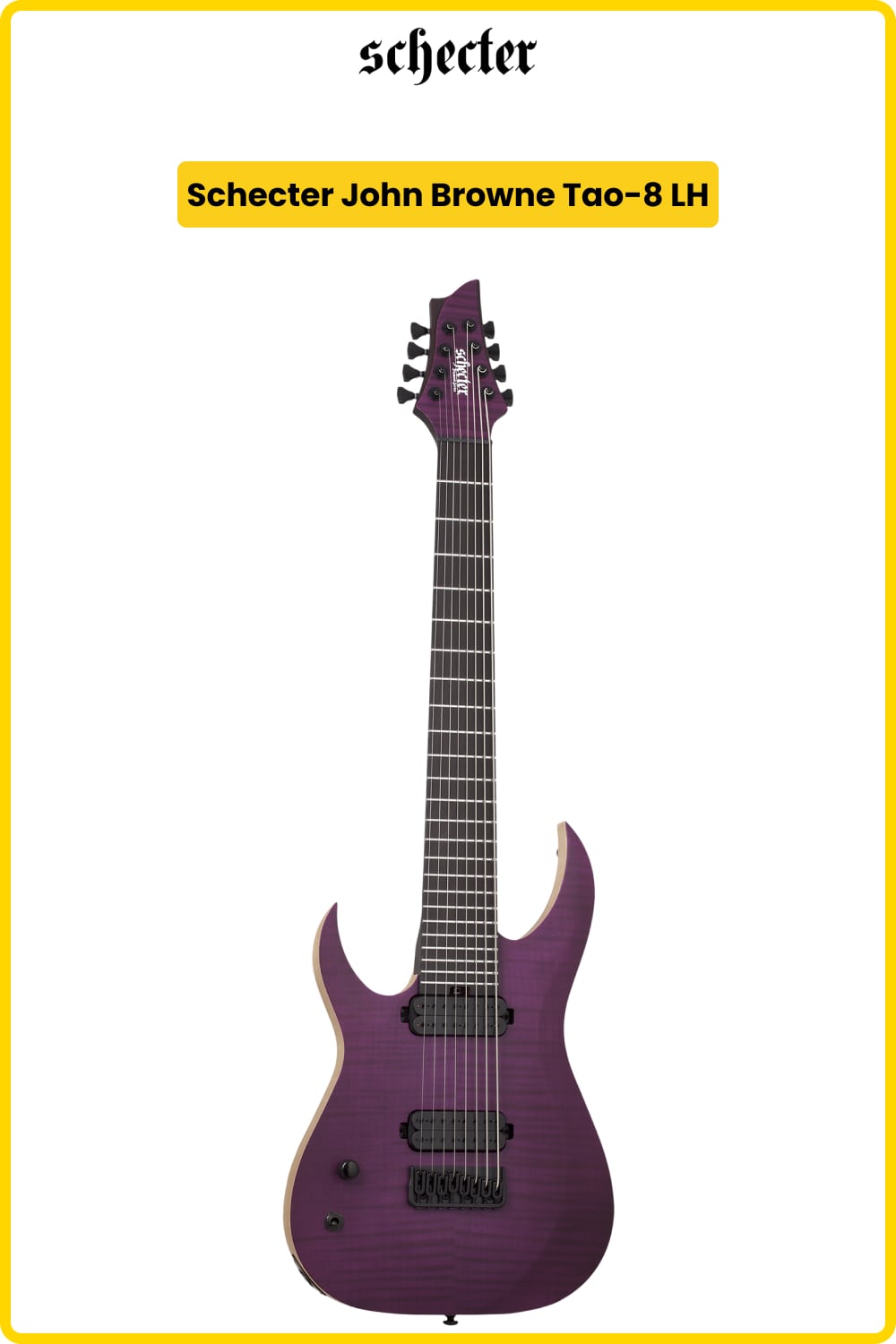Left-Handed 8-String Electric Guitar Schecter John Browne Tao-8 LH
