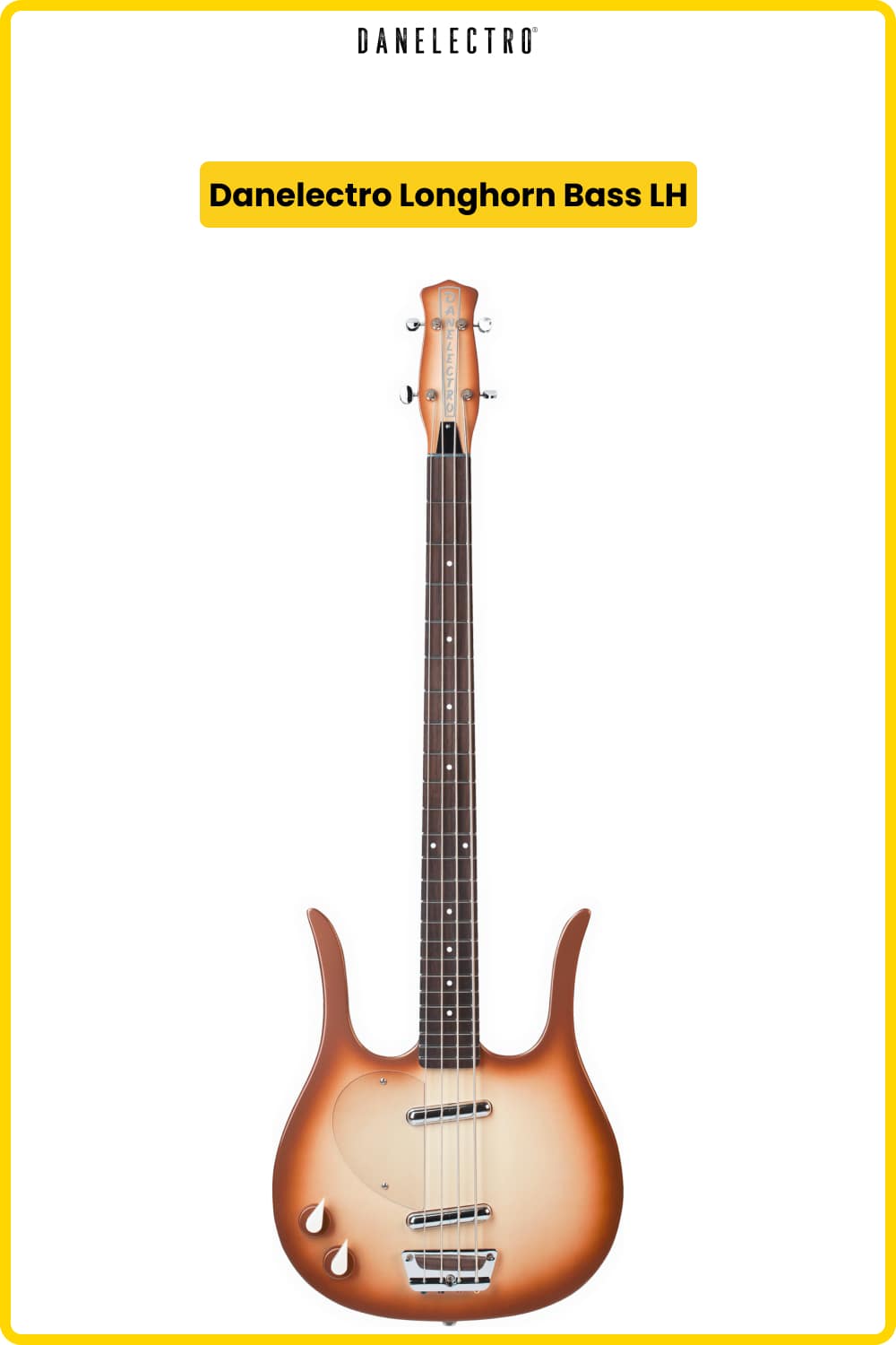 Left-Handed Bass Guitar Danelectro Longhorn Bass