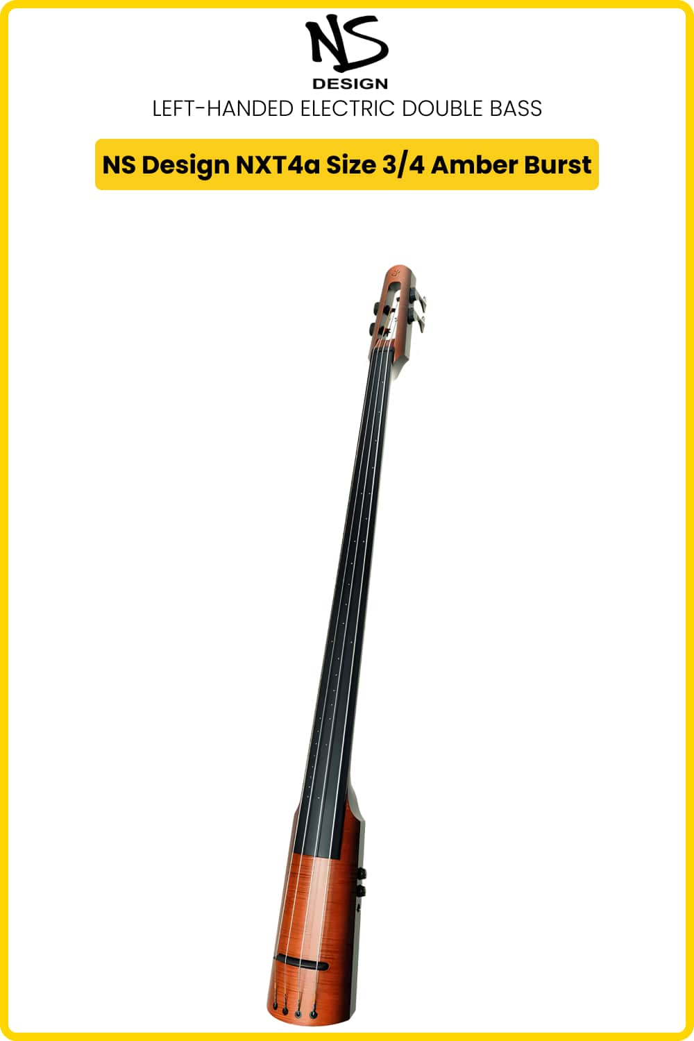 Left-Handed Electric Double Bass NS Design NXR4a Amber Burst