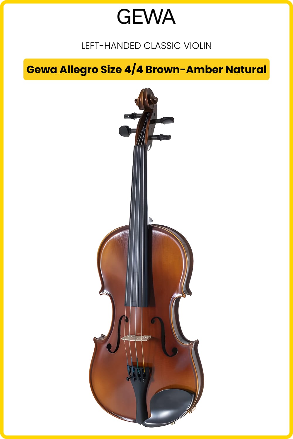 Left-Handed Violin Gewa Allegro Brown-Amber Natural