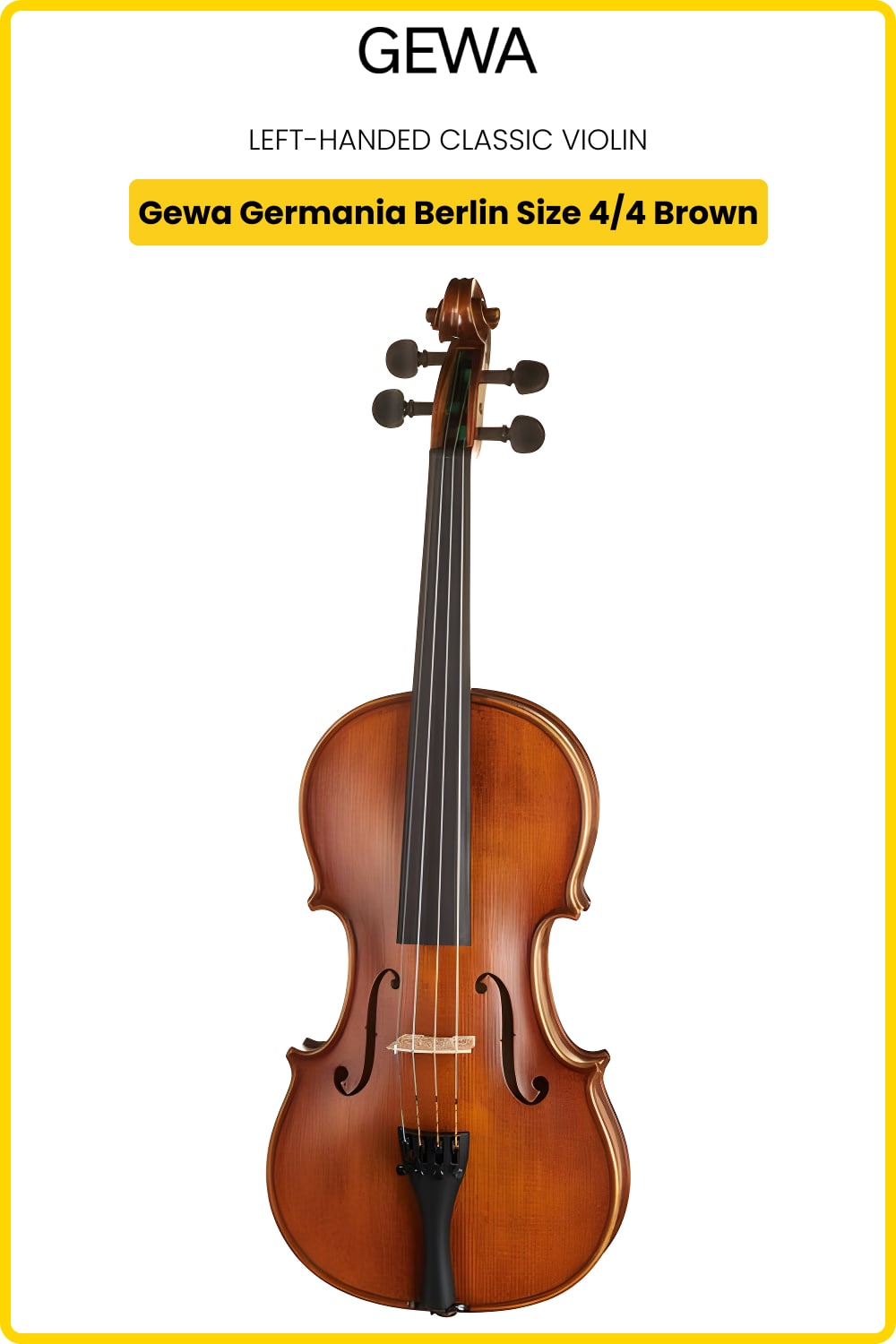 Left-Handed Violin Gewa Germania Berlin Brown