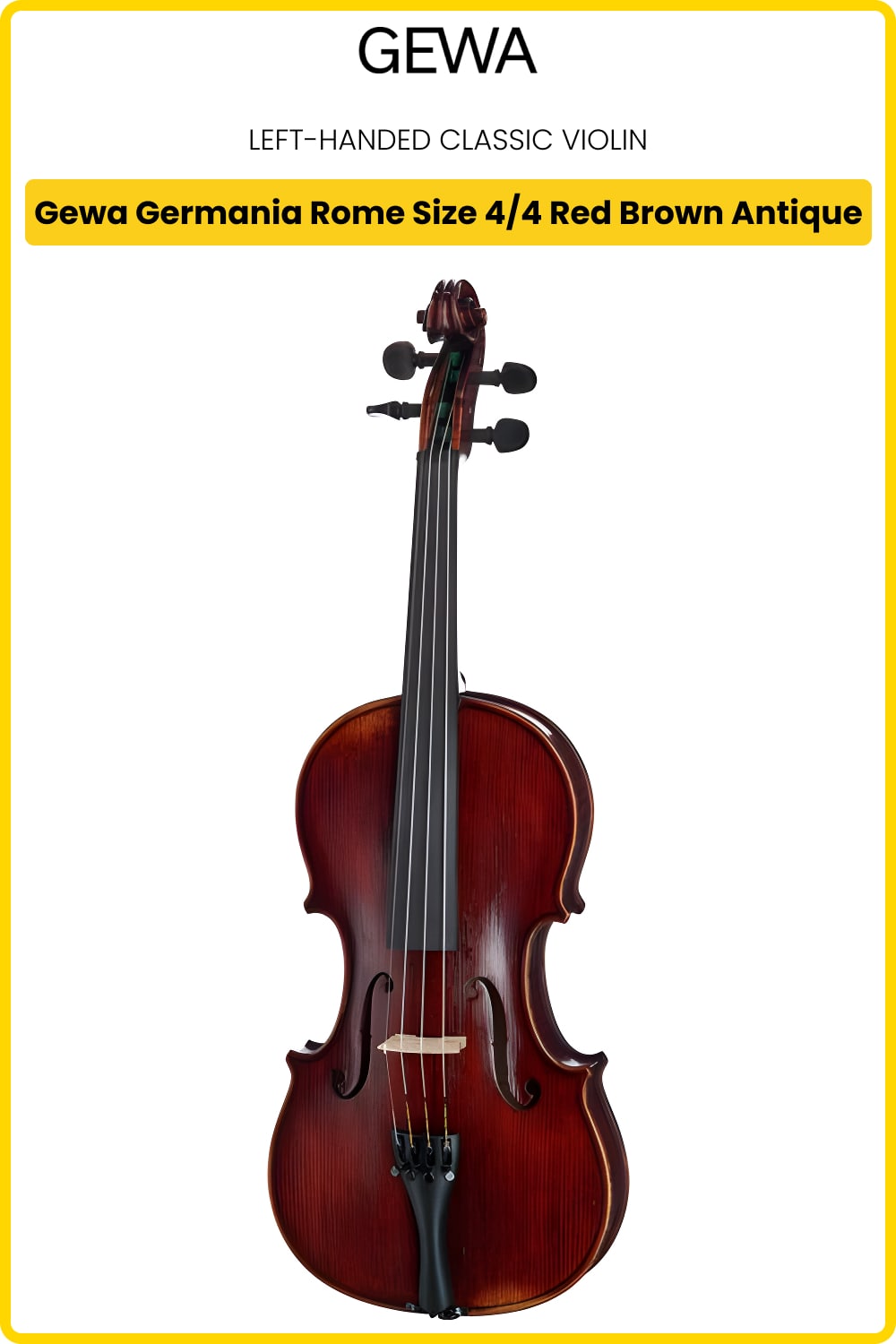 Left-Handed Violin Gewa Germania Rome Red Brown Antique