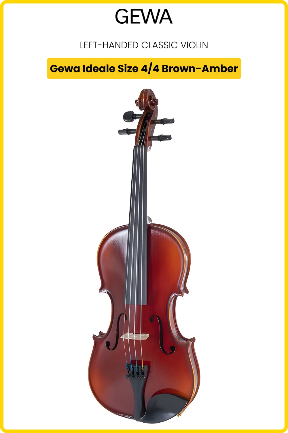 Left-Handed Violin Gewa Ideale Brown-Amber