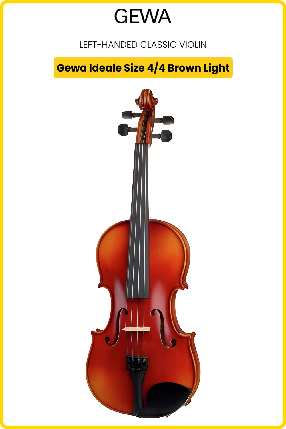 Left-Handed Violin Gewa Ideale Brown Light