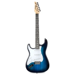 Left-Handed LyxPro Stratocaster Full Size Blue