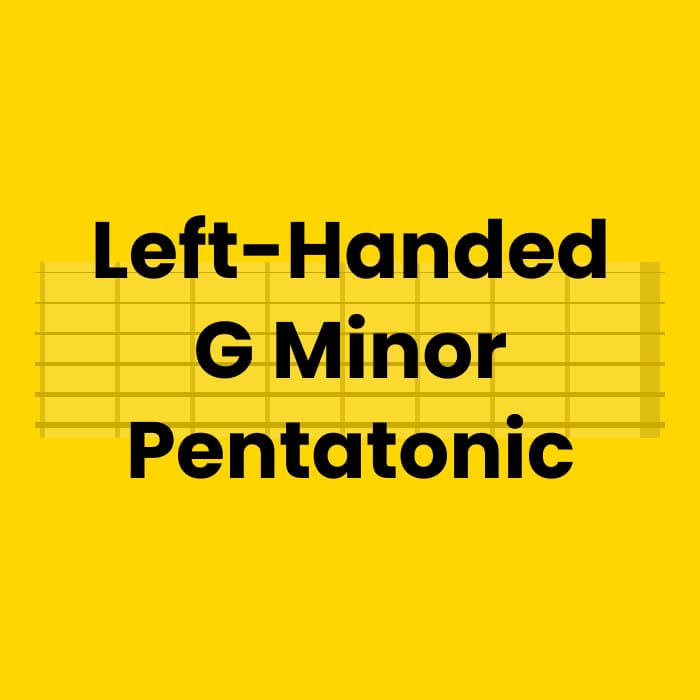 Left-Handed G Minor Pentatonic Guitar Scale